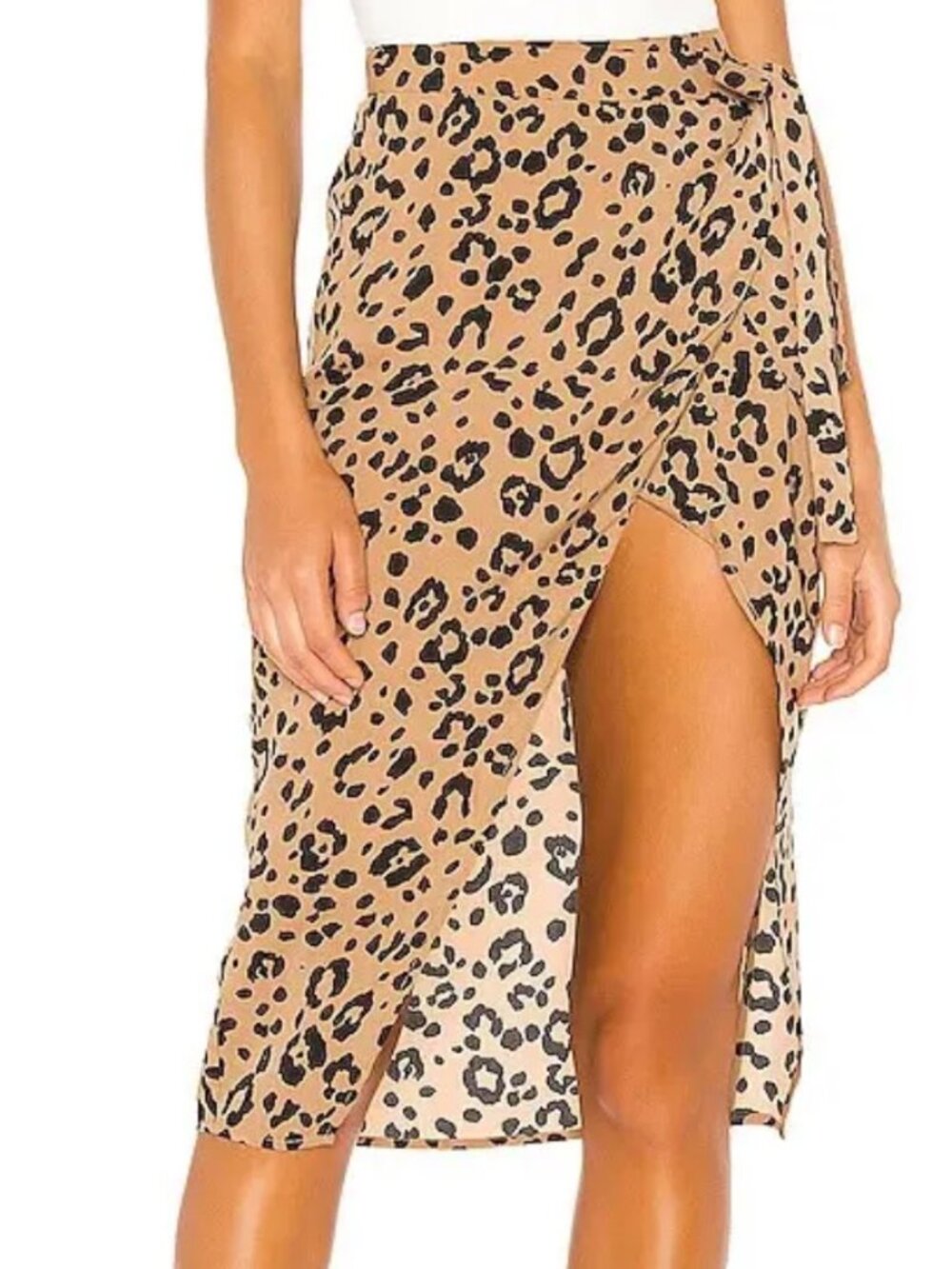 Lovers + Friends Marla Wrap Skirt in Leopard Print Size XXS